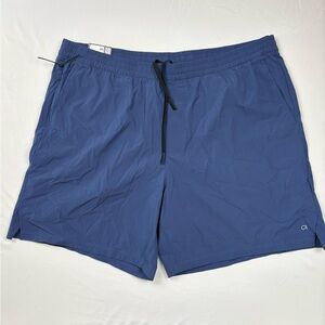 GapFit Active Shorts XXL Blue Athletic Gym Running Quick Dry Zip Pocket